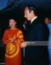 Britain's Princess Margaret with the Aga Khan, August 18th, at his vacation resort.  1967-08-18